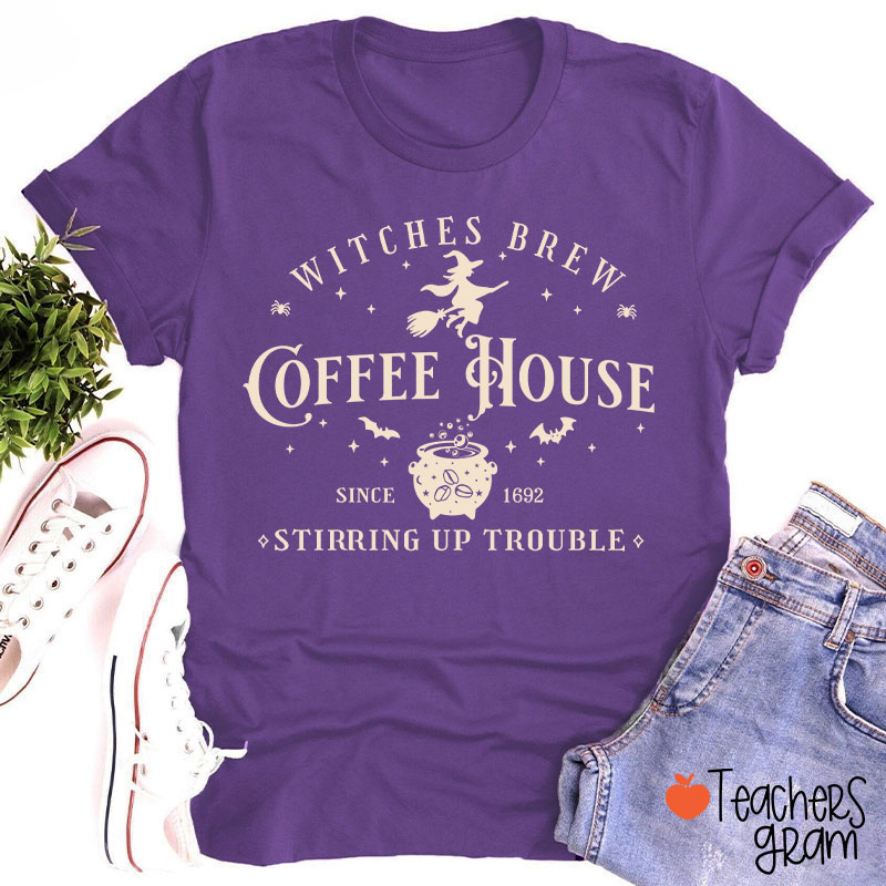 Witches Brew Coffee House Teacher T-Shirt