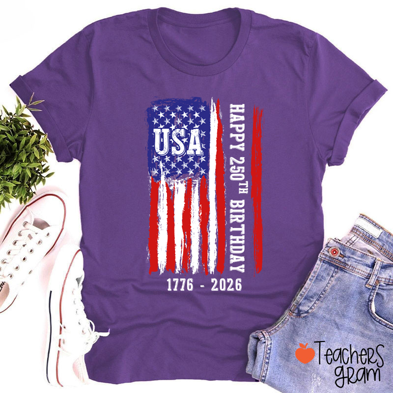 America Independence Day 1776-2026 Patriotic Teacher T-Shirt
