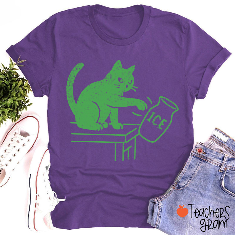 Abolish ICE Funny Cat Political Teacher T-Shirt