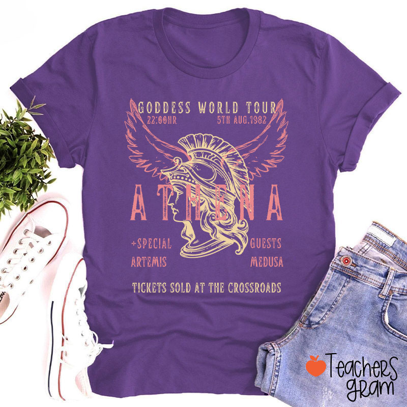 Athena Goddess World Tour Teacher T-Shirt