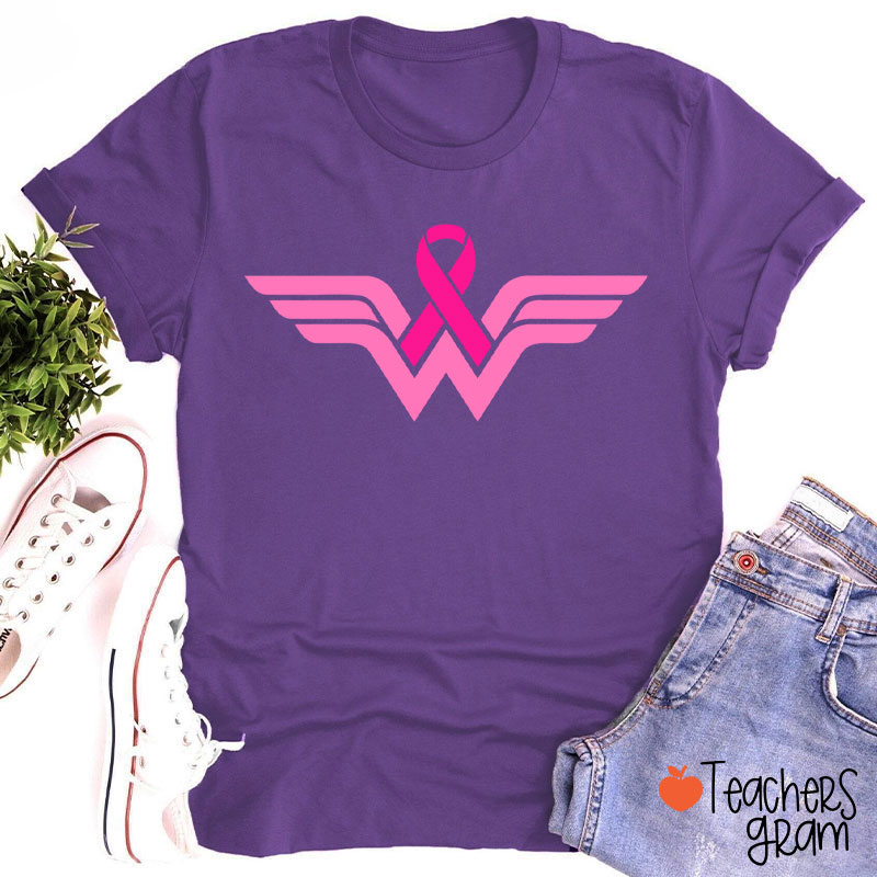 Strong Woman Cancer Fighter Teacher T-Shirt