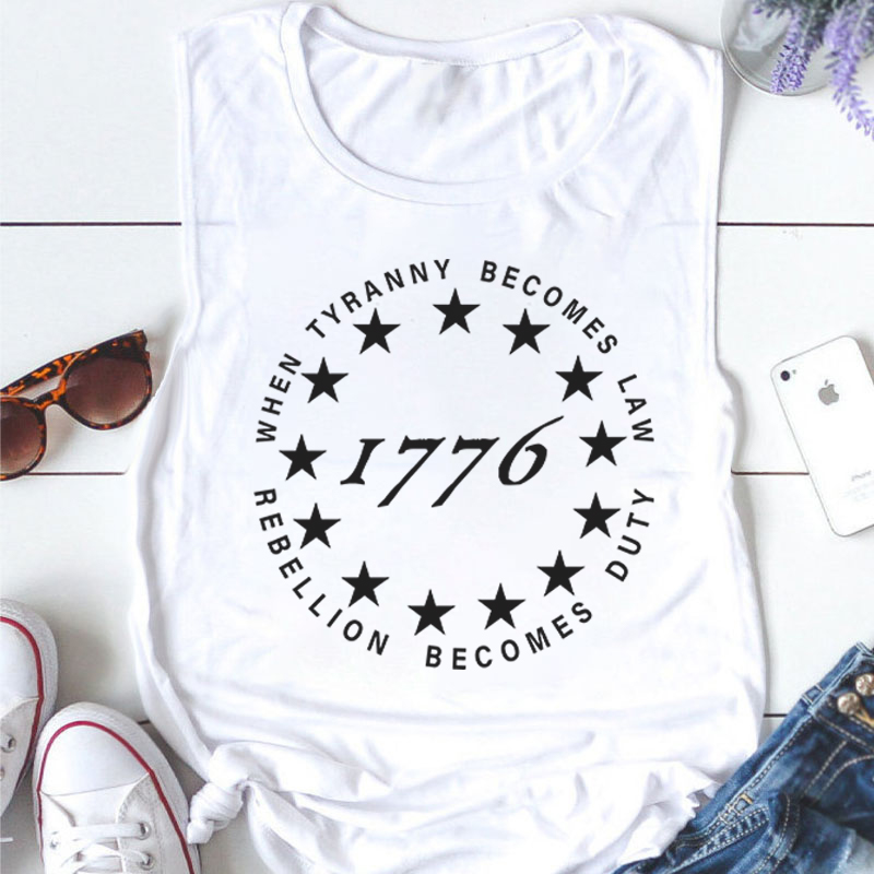 When Tyranny Becomes Law Rebellion Becomes Duty Teacher Tank Top