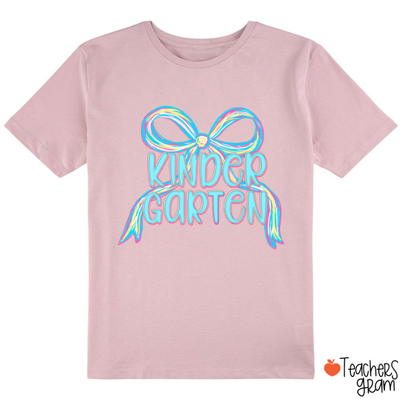 Personalized Grade Blue Bow Class T-Shirt