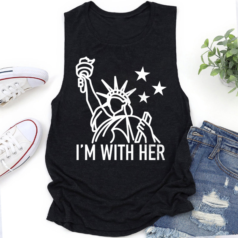 I'm With Her Teacher Tank Top