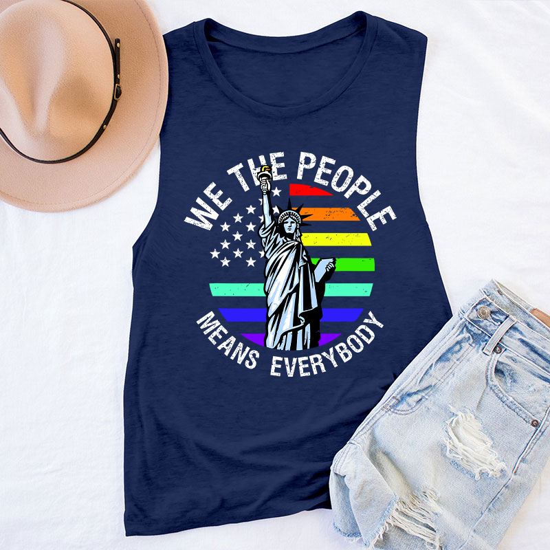 We The People Means Everybody Teacher Tank Top