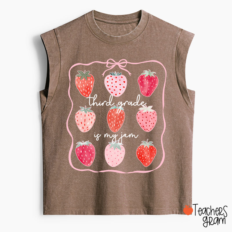 Personalized Grade You Are My Jam Teacher Washed Tank Top