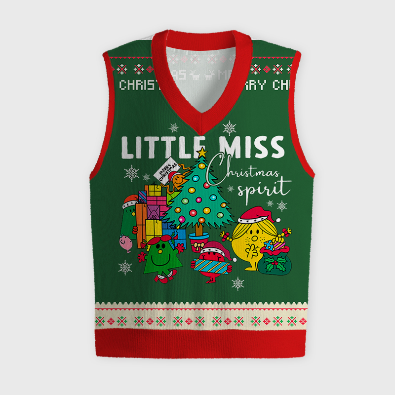 Orange Miss Christmas Spirit Teacher Ugly Christmas Vest