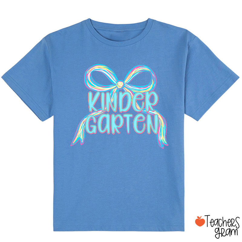 Personalized Grade Blue Bow Class T-Shirt
