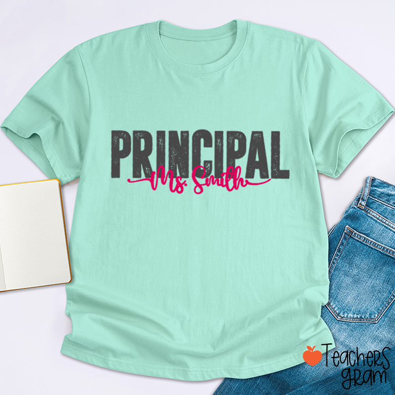Personalized Name Distressed Assistant Teacher T-Shirt