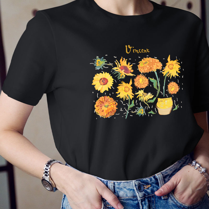 Vincent Sunflower Teacher T-Shirt