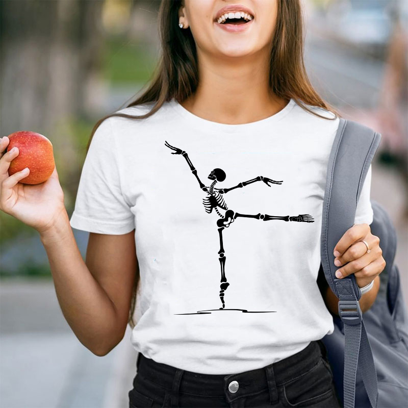 Dancing Skeleton Ballet Teacher T-Shirt