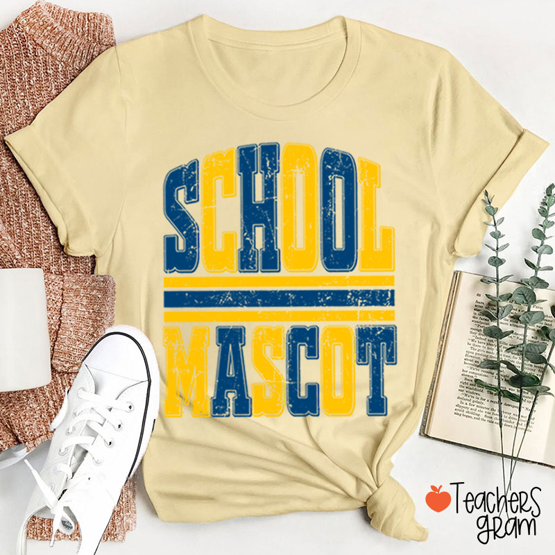 Personalized Sport Distressed Striped Teacher T-Shirt