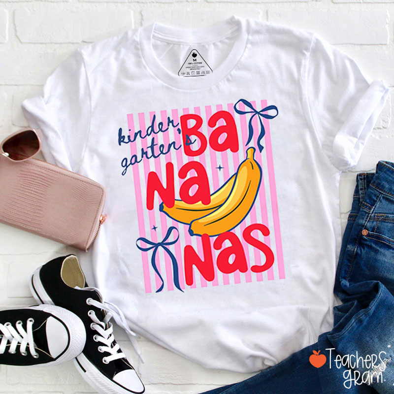 Personalized Grade Cute Banana Bow Graphic Teacher T-Shirt