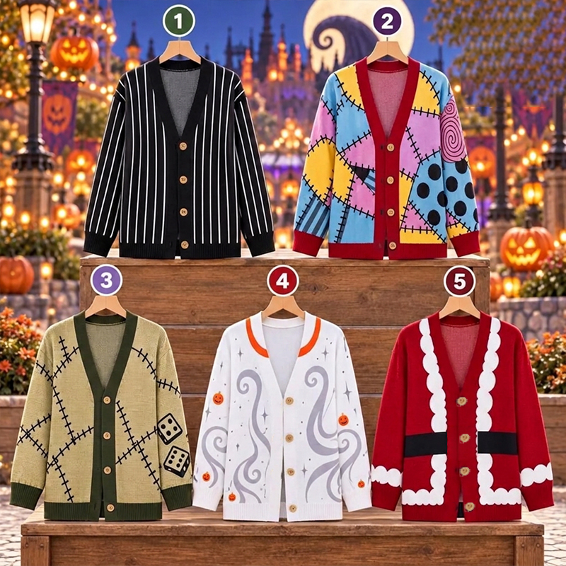 Nightmare Before Christmas Cardigan Fall Teacher Ugly Cardigan Sweaters