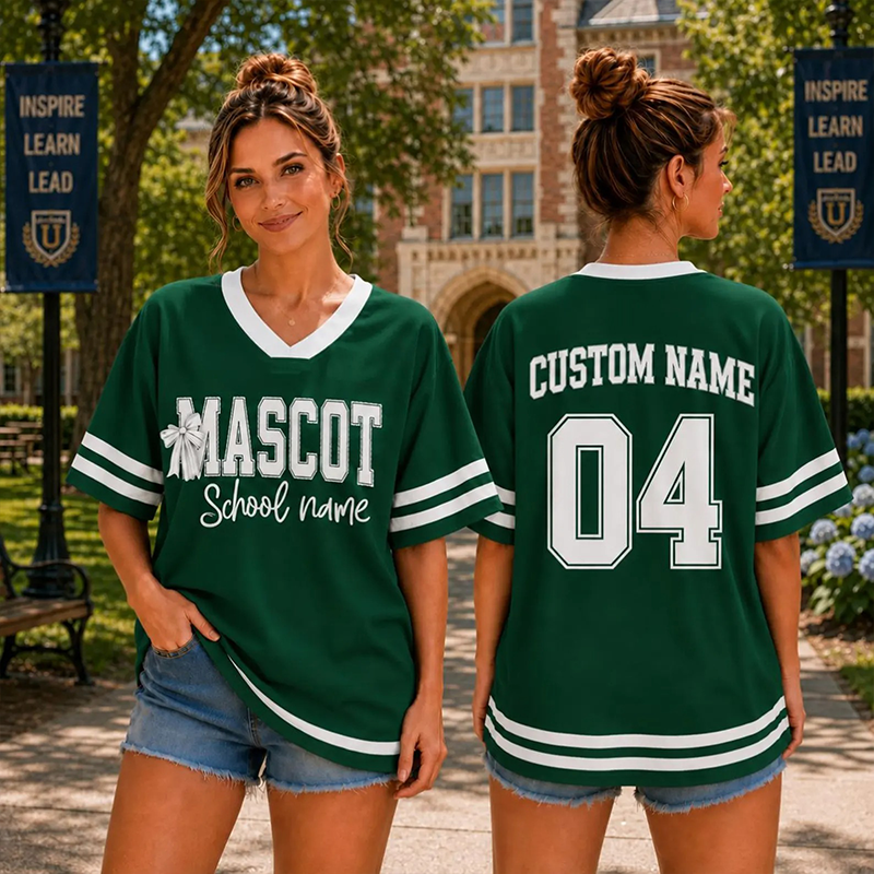 Personalized Mascot Name And Number Plaid Number Print Teacher Mesh Jersey