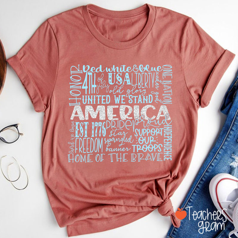 United We Stand America Teacher T-Shirt