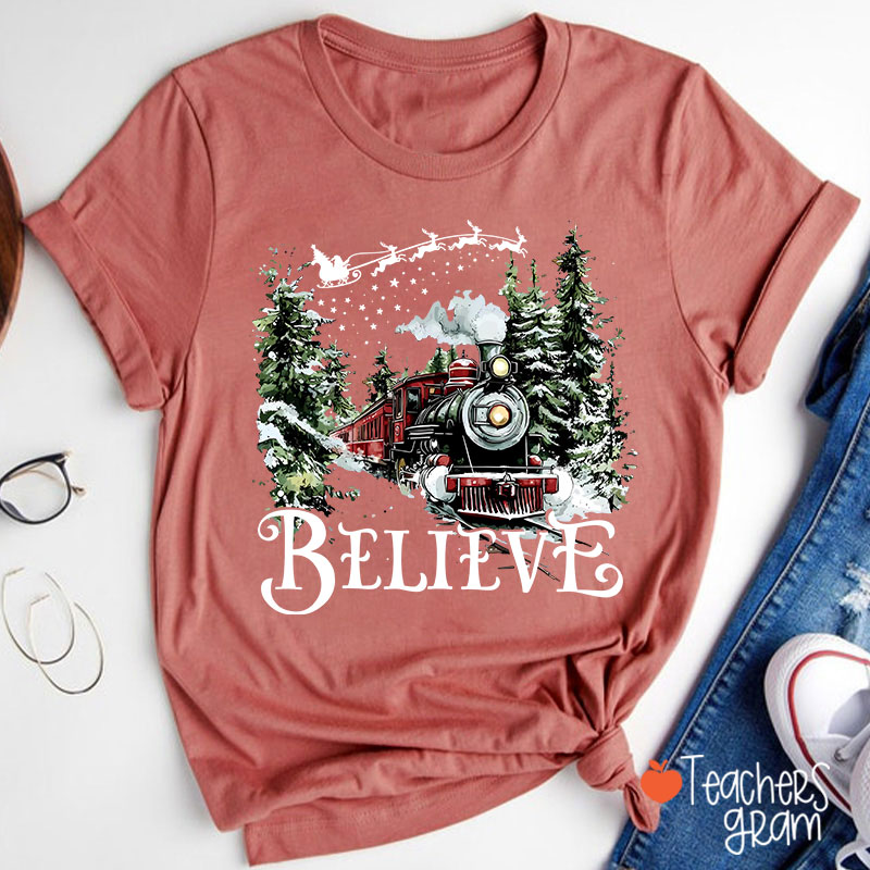 Believe Polar Express Teacher T-Shirt