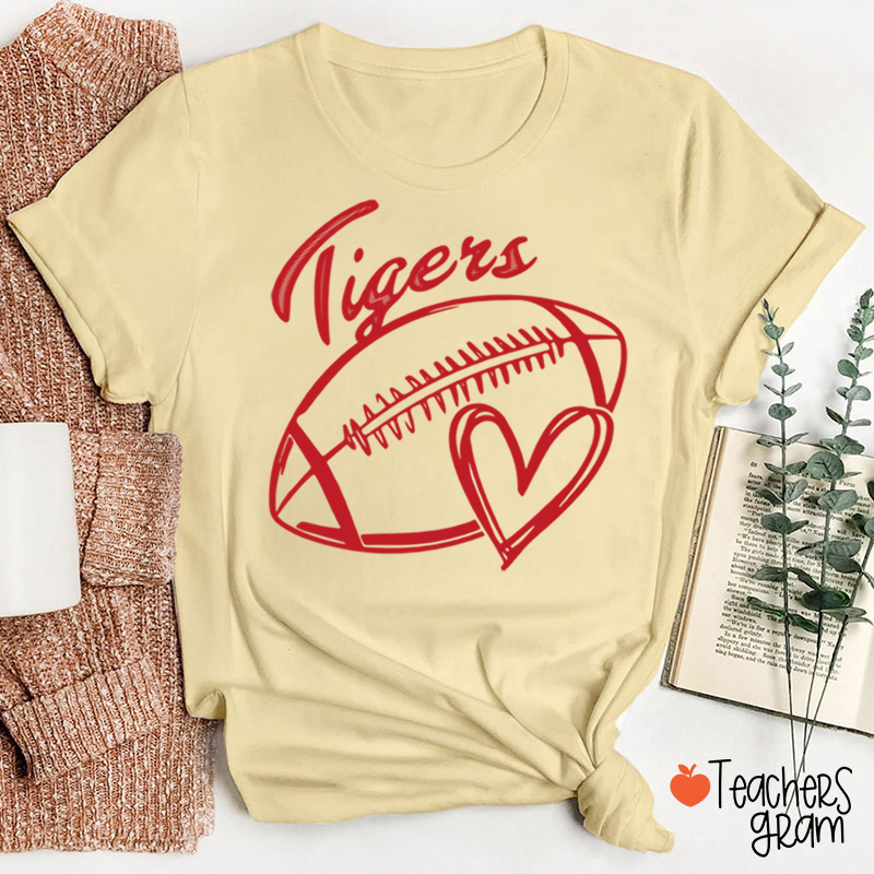 Personalized Mascot Name Sport Graphic Teacher T-Shirt