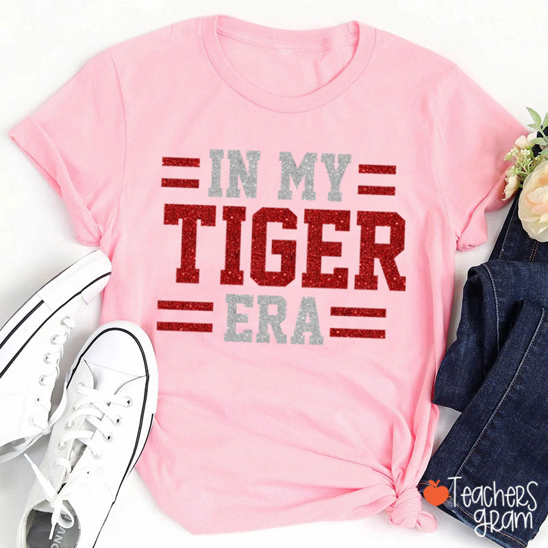 Personalized Mascot Glitter In My School Spirit Era Teacher T-Shirt
