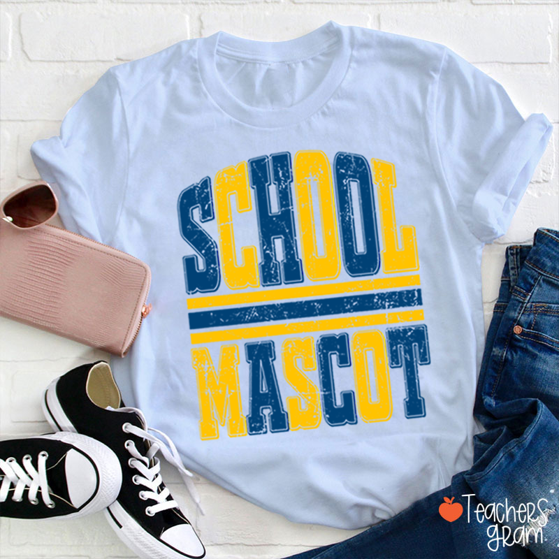 Personalized Sport Distressed Striped Teacher T-Shirt