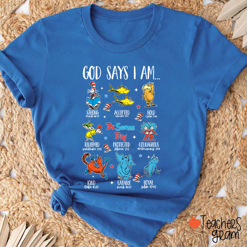 Reading Season God Says I Am Teacher T-Shirt