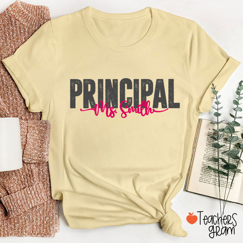 Personalized Name Distressed Assistant Teacher T-Shirt