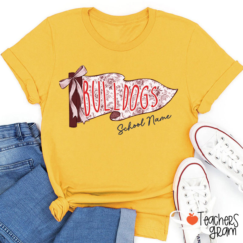 Personalized School Mascot Toile De Jouy Teacher T-Shirt