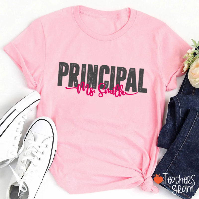 Personalized Name Distressed Assistant Teacher T-Shirt