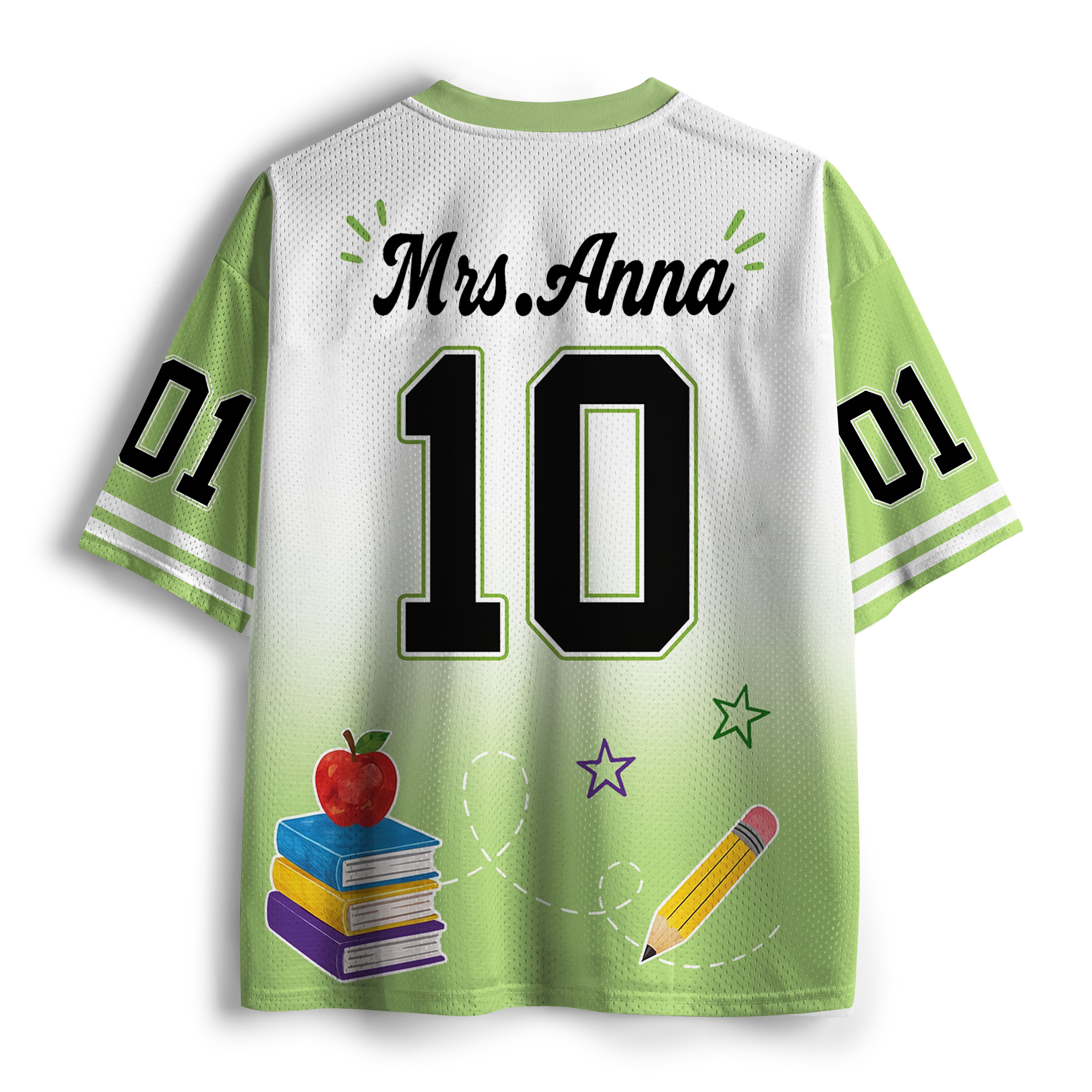 Personalized Grade And Name Caterpillar Teacher Mesh Jersey