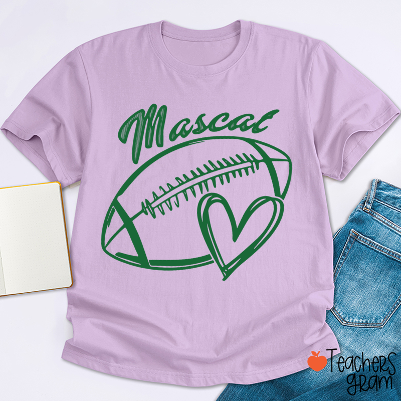 Personalized Mascot Name Sport Graphic Teacher T-Shirt