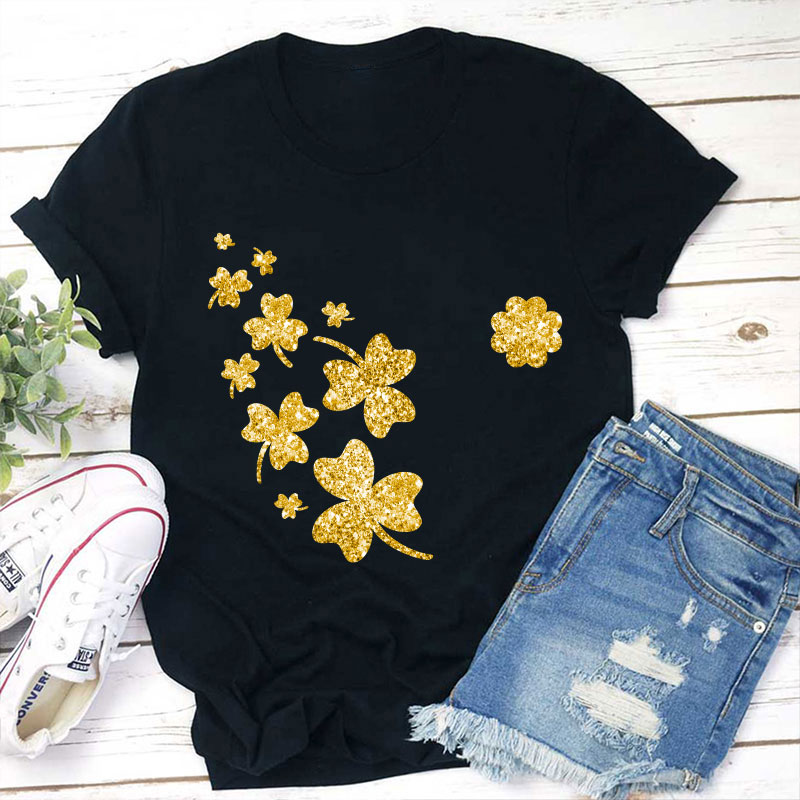 Glitter Clover Teacher T-Shirt