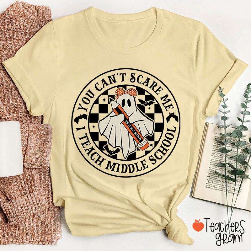 Personalized You Can't Scare Me I Teach My Grade Spooky Teacher T-Shirt