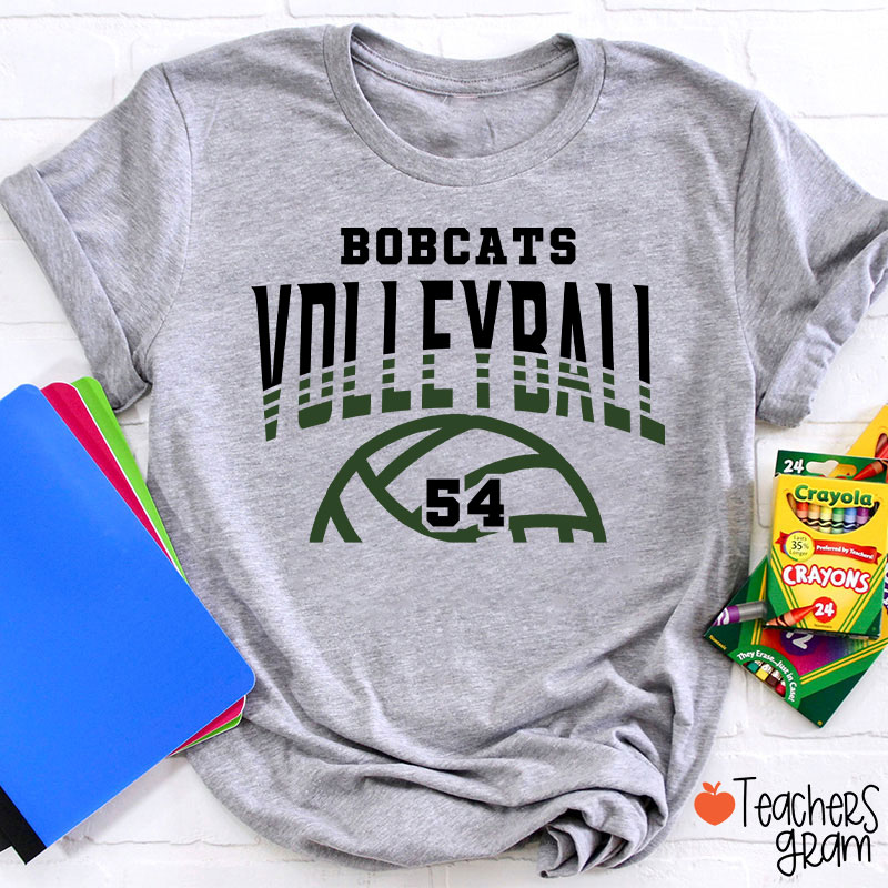 Personalized Mascot Sport And Number Game Day Teacher T-Shirt