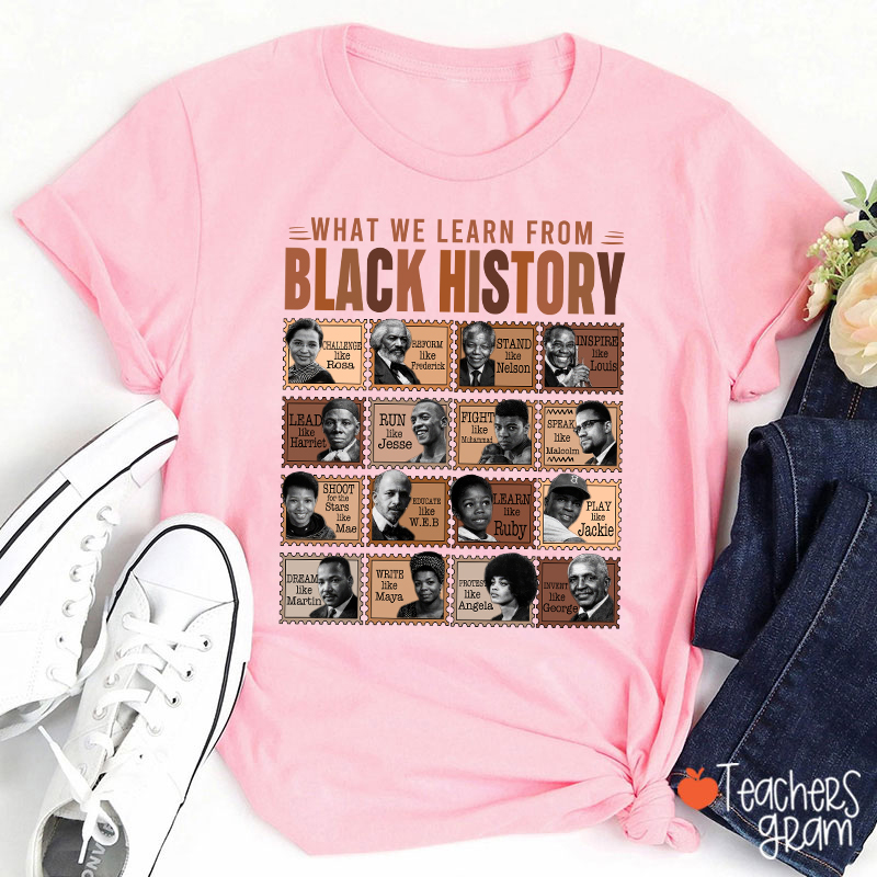 What We Learn From Black History Teacher T-Shirt