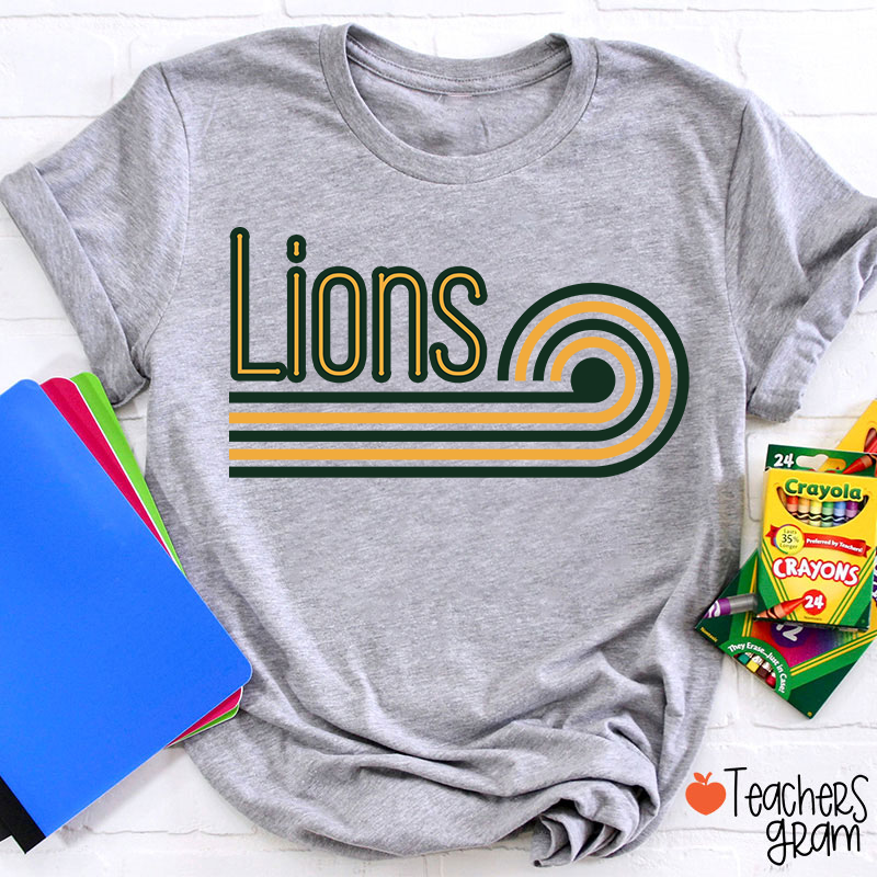 Personalized Mascot Contrasting Colors School Spirit Teacher T-Shirt