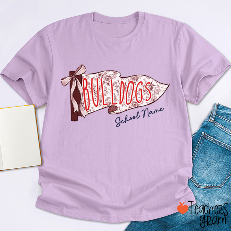 Personalized School Mascot Toile De Jouy Teacher T-Shirt