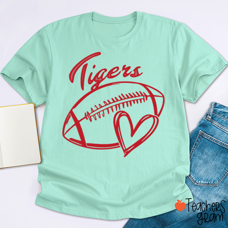 Personalized Mascot Name Sport Graphic Teacher T-Shirt
