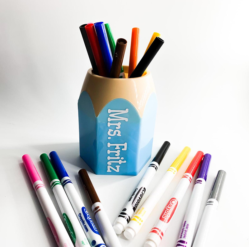 Personalized Name Creative Cute Pencil Shaped Pencil Holder