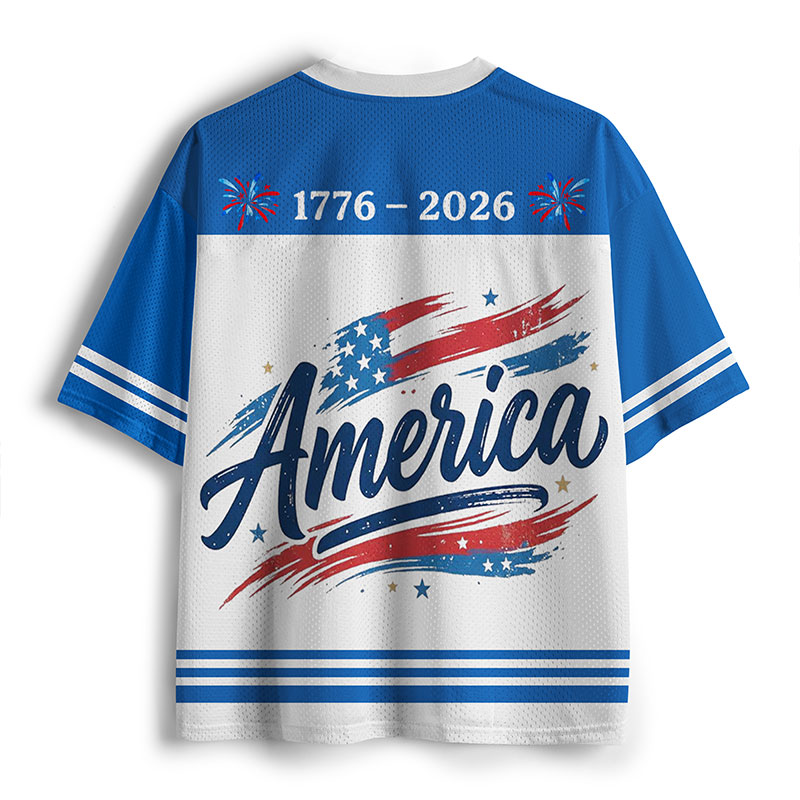 America 250 Years From 1776 To 2026 Teacher Mesh Jersey