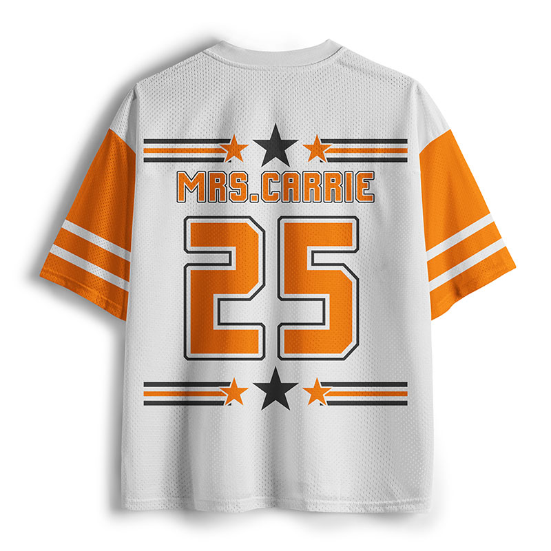 Personalized Star And Stripes Mascot Teacher Mesh Jersey