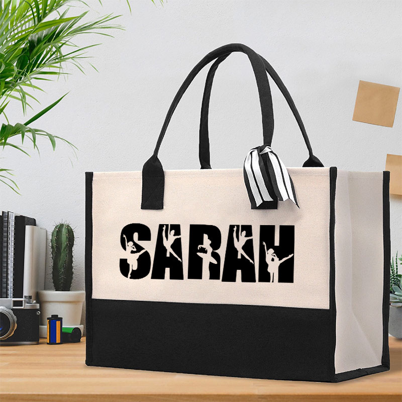 Personalized Splicing Teacher Cotton Tote Bag