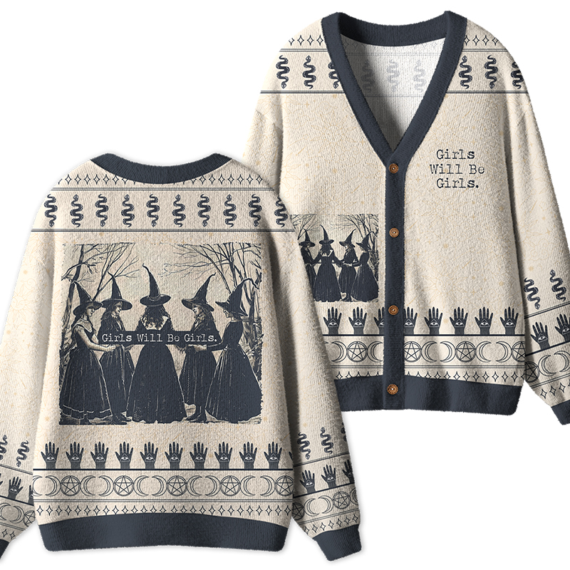 Girls Will Be Girls Teacher Ugly Cardigan Sweaters