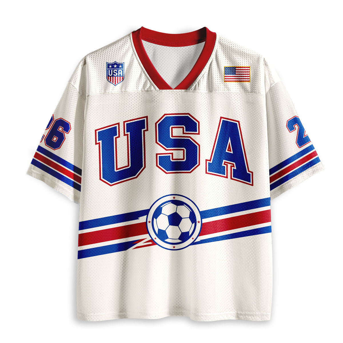 Personalized Name And Number USA Soccer Lover Teacher Mesh Jersey