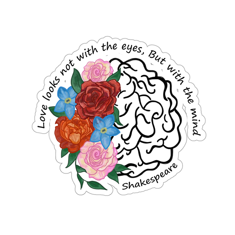 Love Looks Not With The Eyes But With The Mind Teacher Stickers
