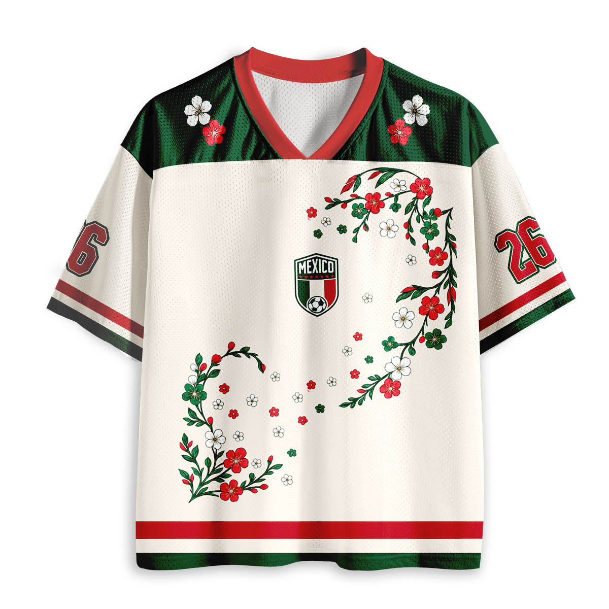 Personalized Number Mexico Fan Soccer Game Day Teacher Mesh Jersey