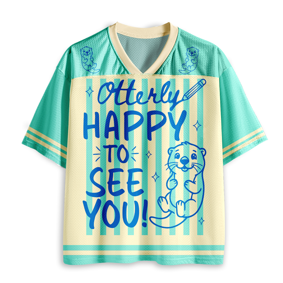 Personalized Animal Pun Striped Teacher Baseball Jersey