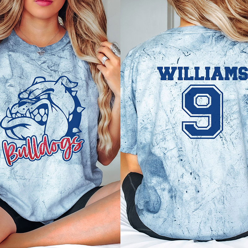 Personalized Mascot Name And Number Game Day Teacher Printed T-Shirt