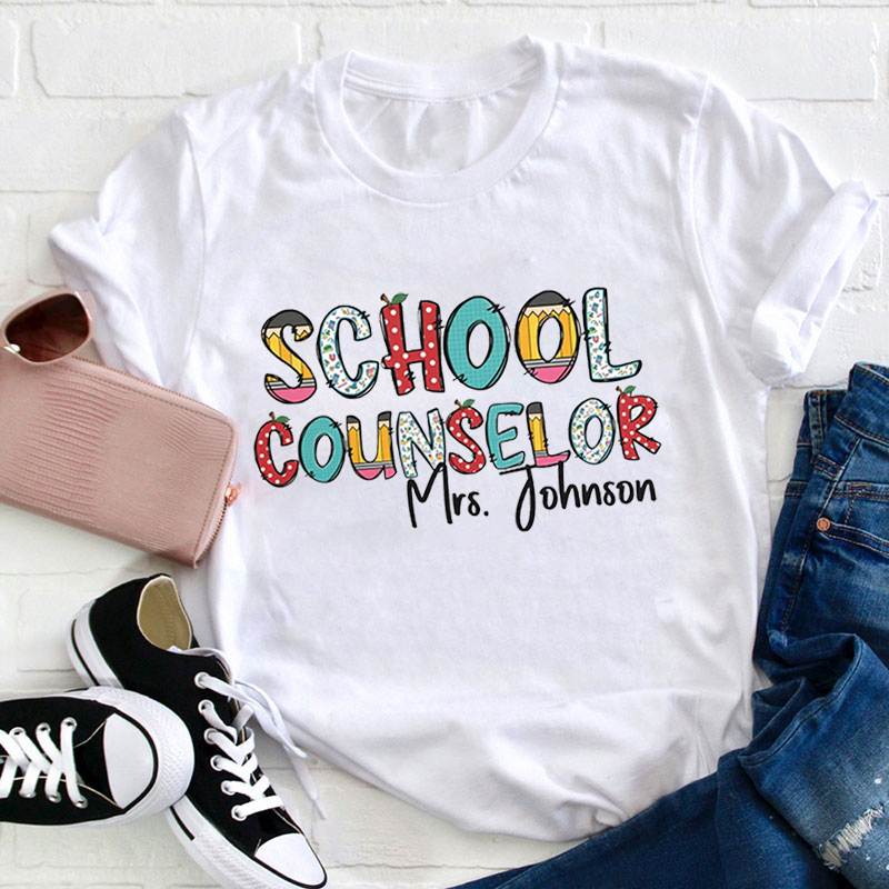 Personalized School Position And  Name Teacher T-Shirt