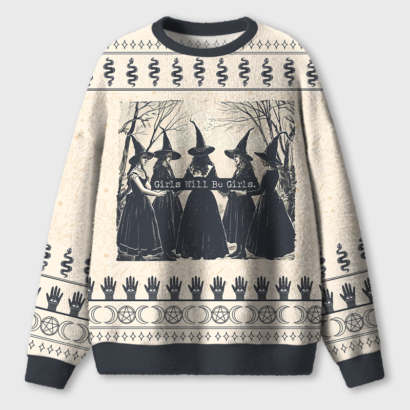 Girls Will Be Girls Teacher Ugly Fluffy Christmas Sweater