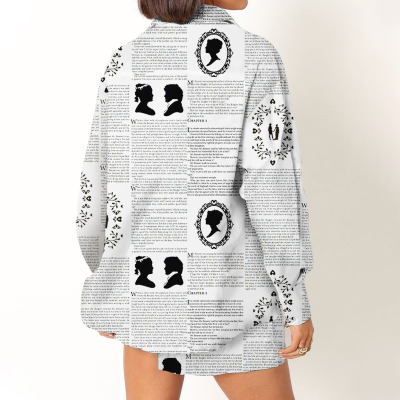 Pride And Prejudice Book Teacher Long Sleeve Shirt And Shorts Set